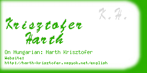 krisztofer harth business card